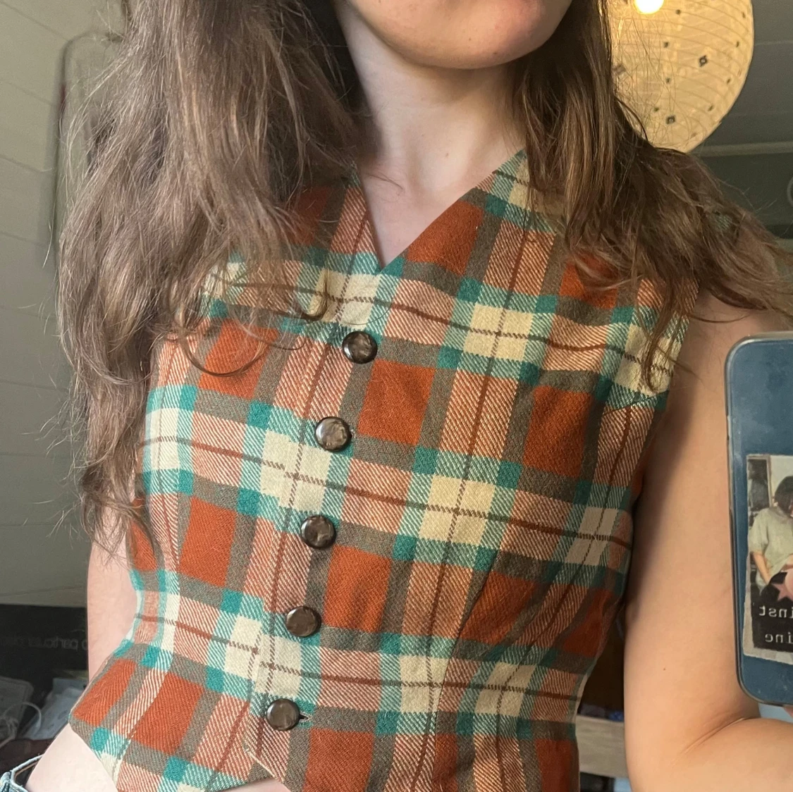 Rutig vintage väst - 92