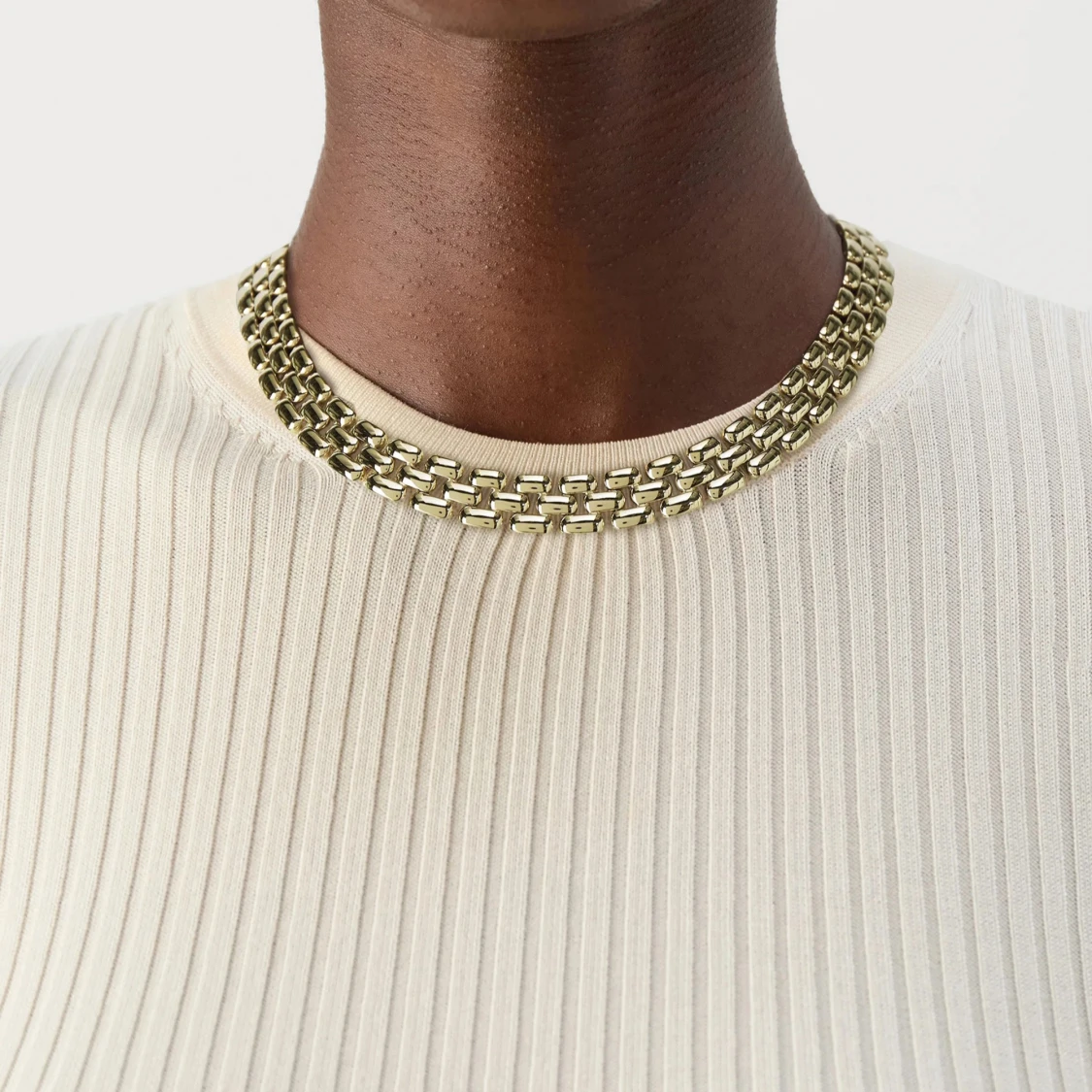 Guldigt halsband och armband set