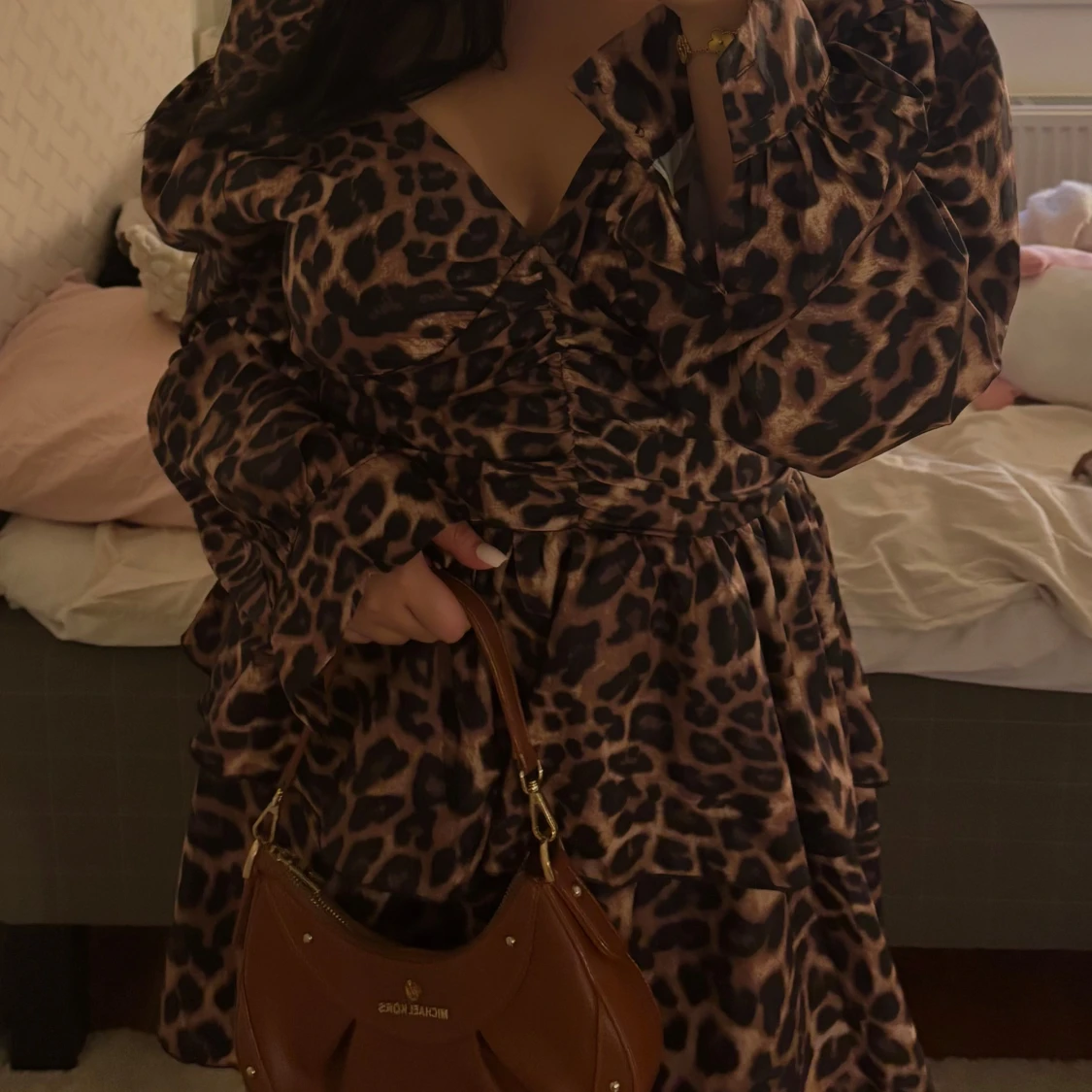 Leopardmönstrad klänning - 1