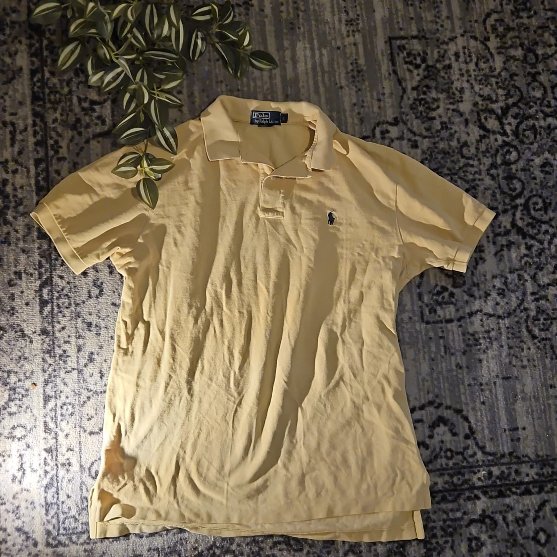 Beige pikétröja från Ralph Lauren