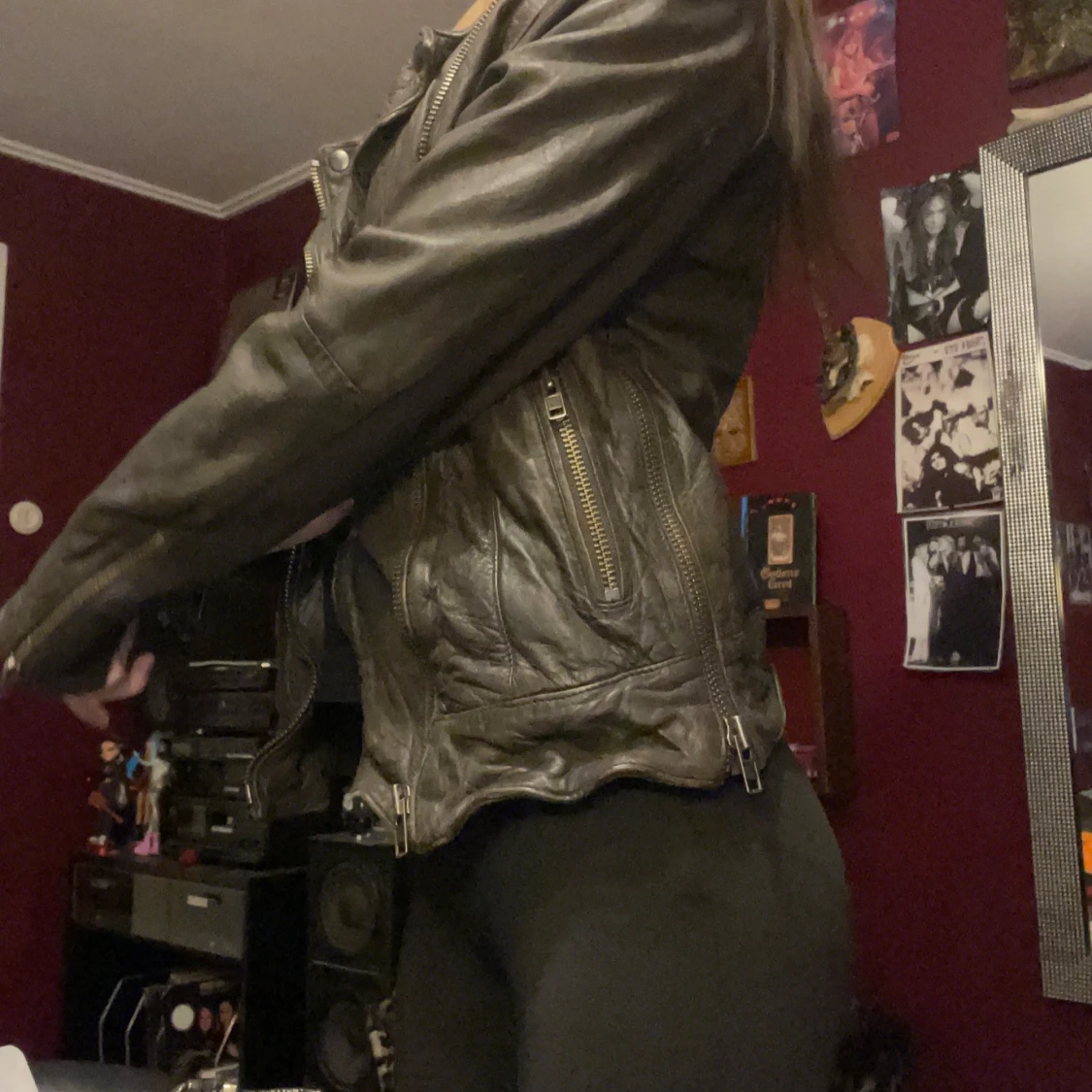 Mörkbrun skinnjacka  - 2