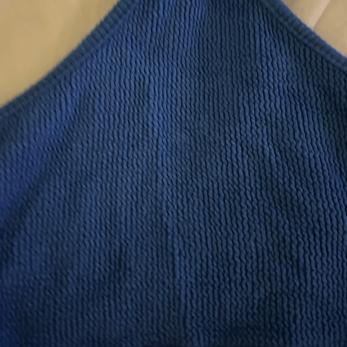 Blå ribbad topp - 1