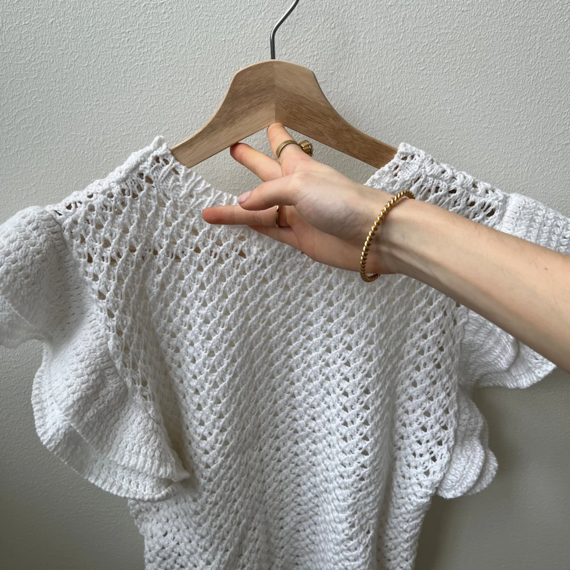 Vit stickad topp H&M - 1