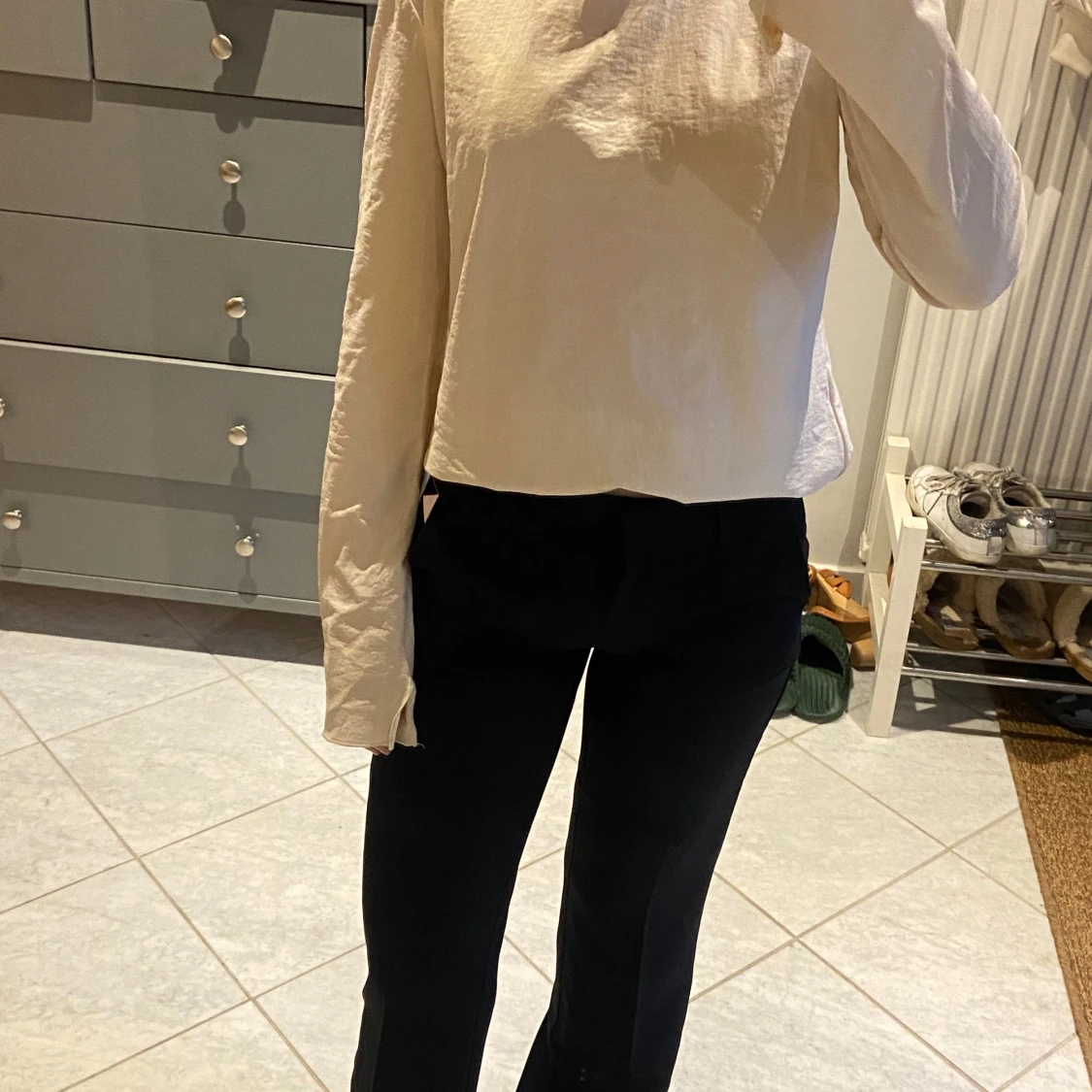 Beige långärmad topp
