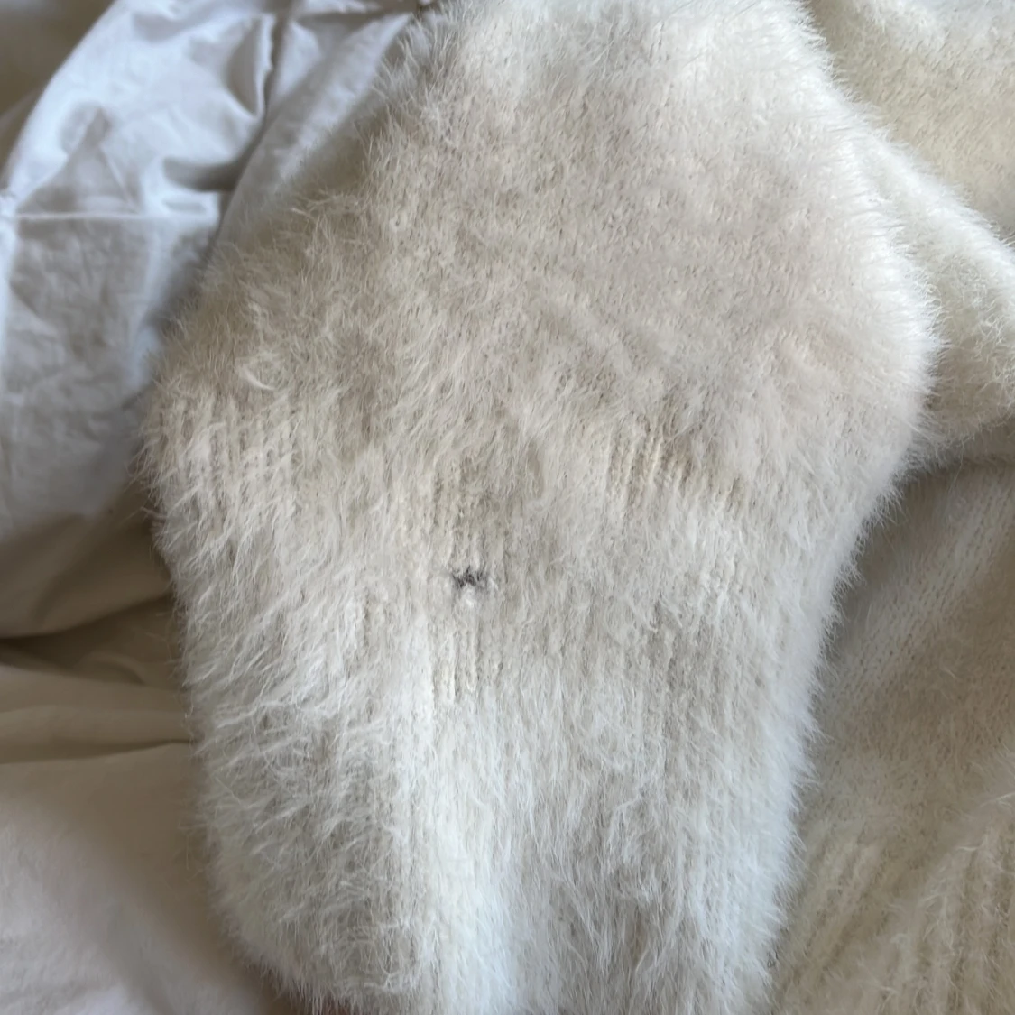 vit stickad tröja  - 92