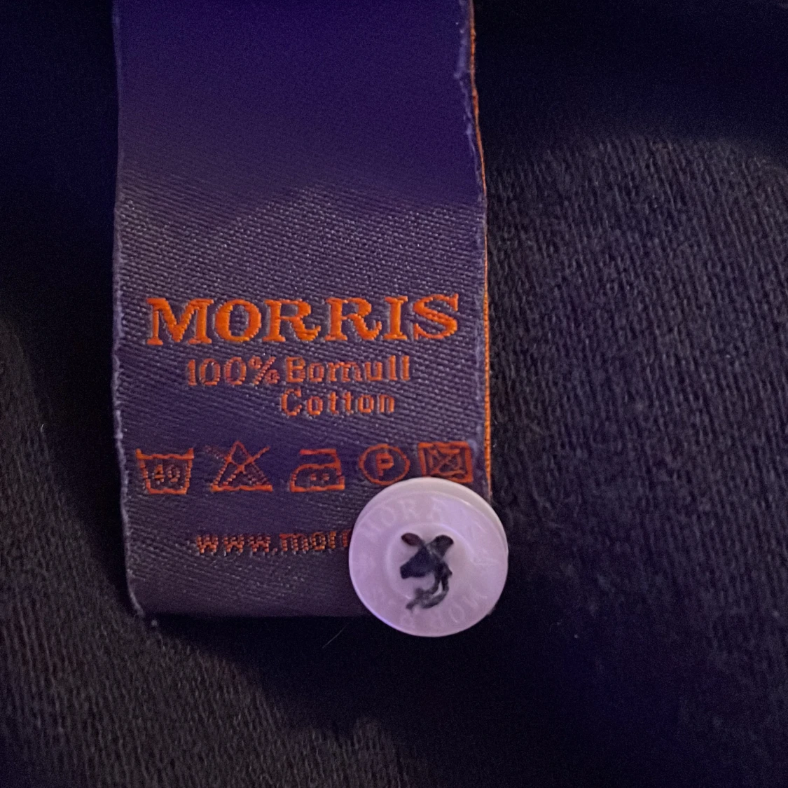 Svart pikétröja från Morris - 91