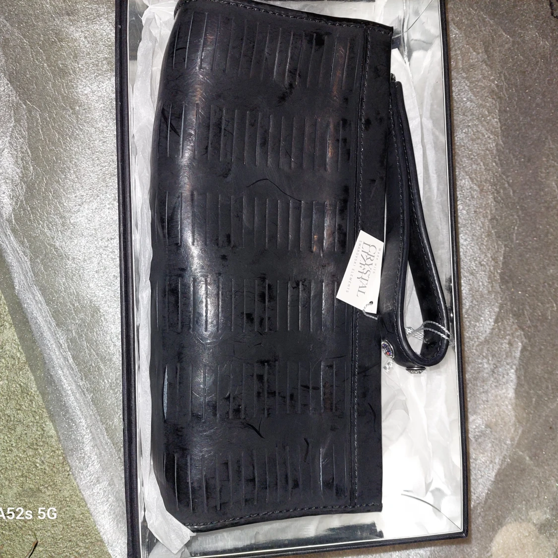 Svart kuvertväska med Swarovski-element - 90