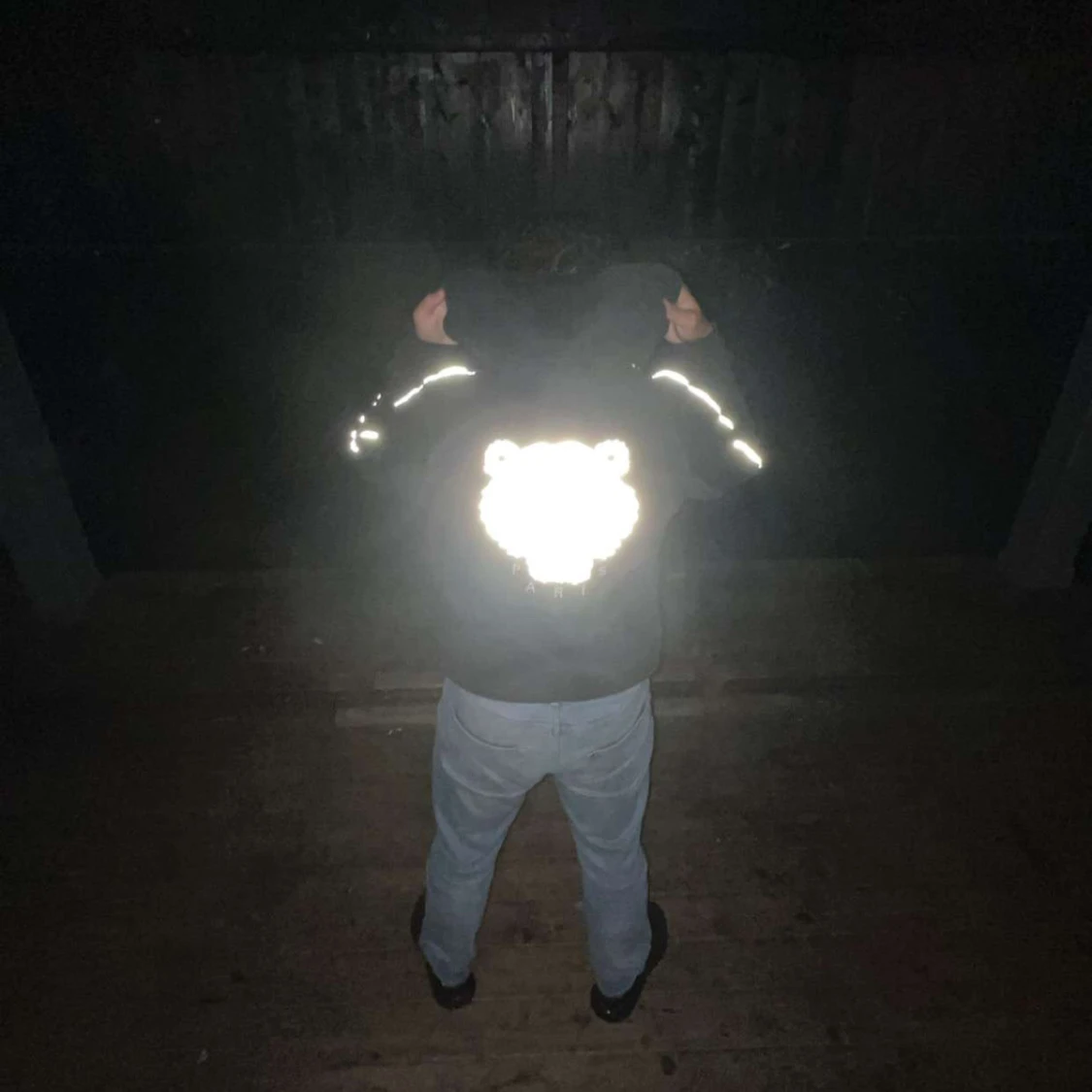 Svart Kenzo jacka med reflex