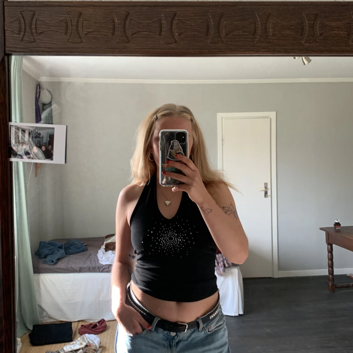 Halterneck topp S - 90