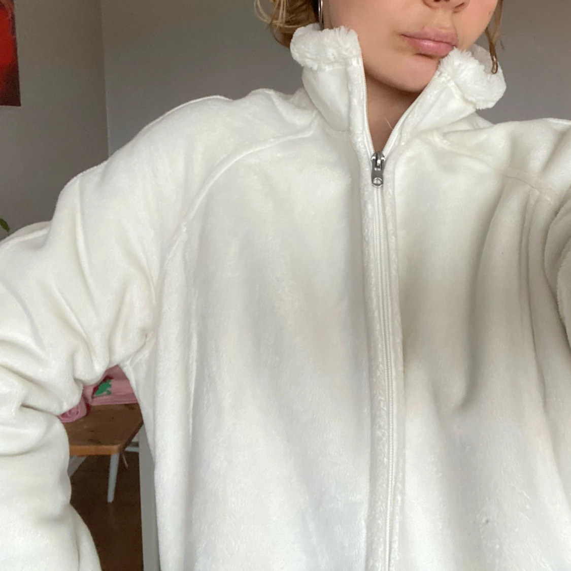 Vit fleecejacka från Green Tea - 1