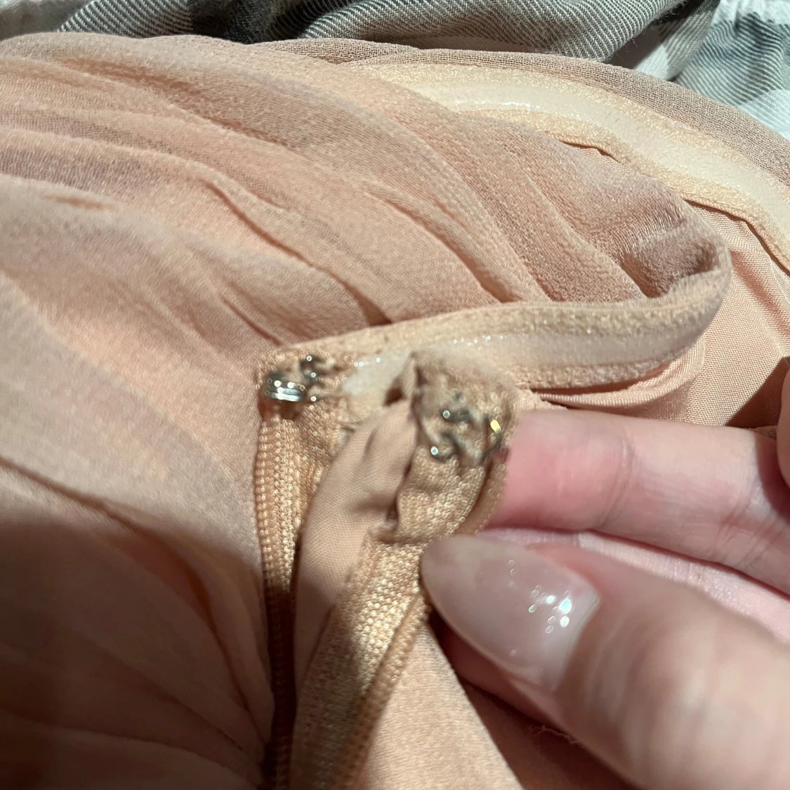 Rosa lång balklänning - 4