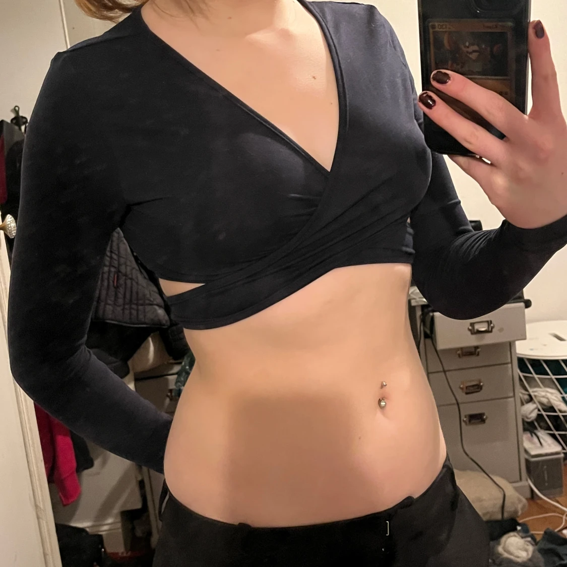 Marin blå omlottopp - 1