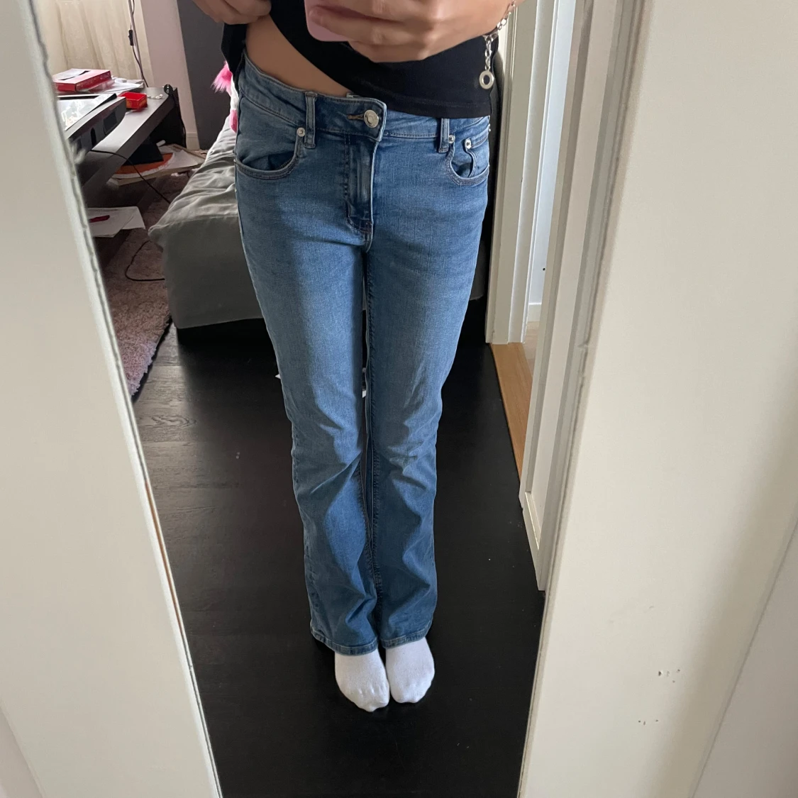 Blåa jeans