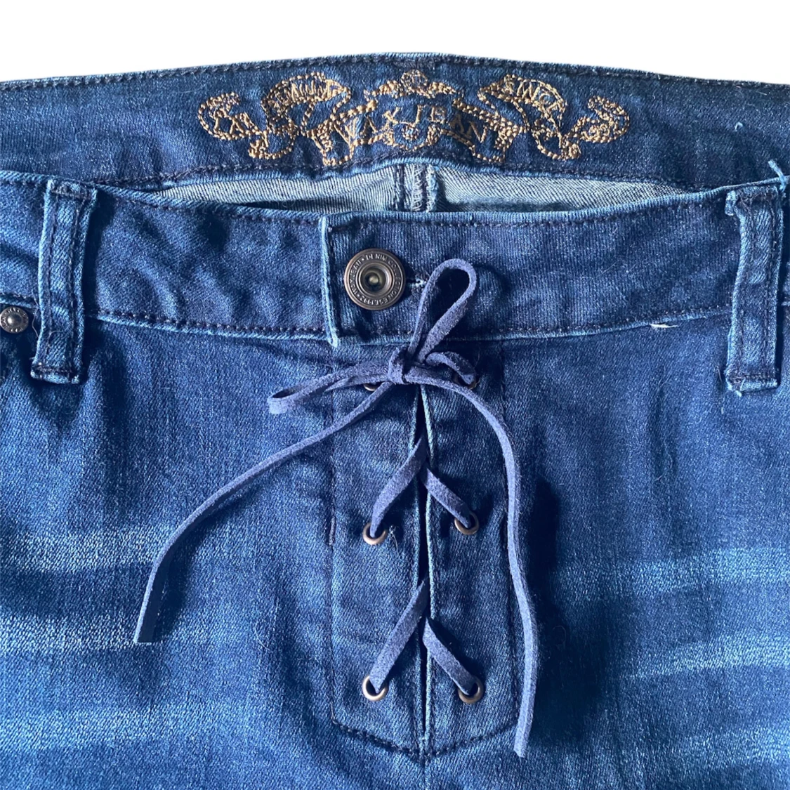 Jeans med knytning - 92