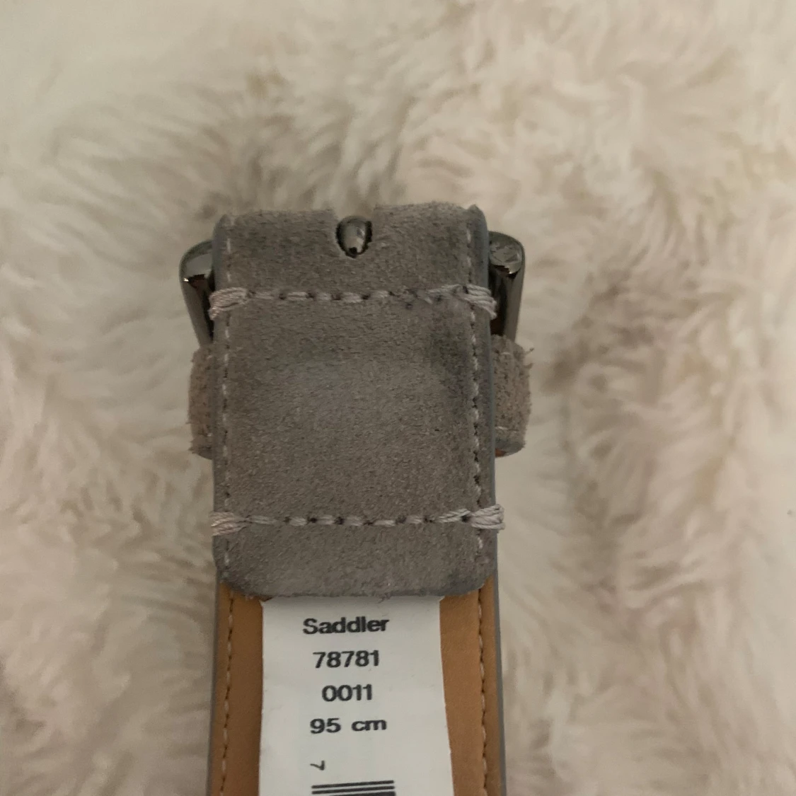 Grått mockabälte, 95cm - 90