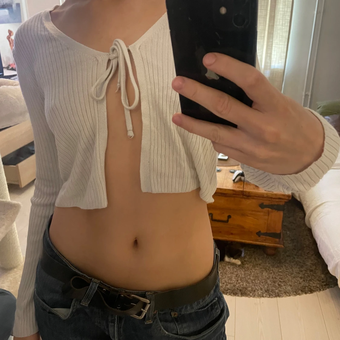 Öppen knyt- bar  tröja  - 90