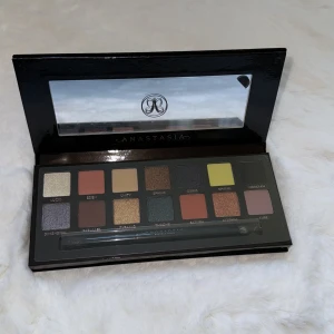 Prism ögonskuggspalett från Anastasia Beverly Hills - Säljer en superfin Prism ögonskuggspalett från Anastasia Beverly Hills. Paletten har en lyxig svart förpackning med guldiga detaljer och innehåller 14 olika nyanser. Färgerna varierar från neutrala toner till djärva och skimrande nyanser, perfekt för både vardag och fest. Den har en inbyggd spegel vilket gör den perfekt för touch-ups on the go!