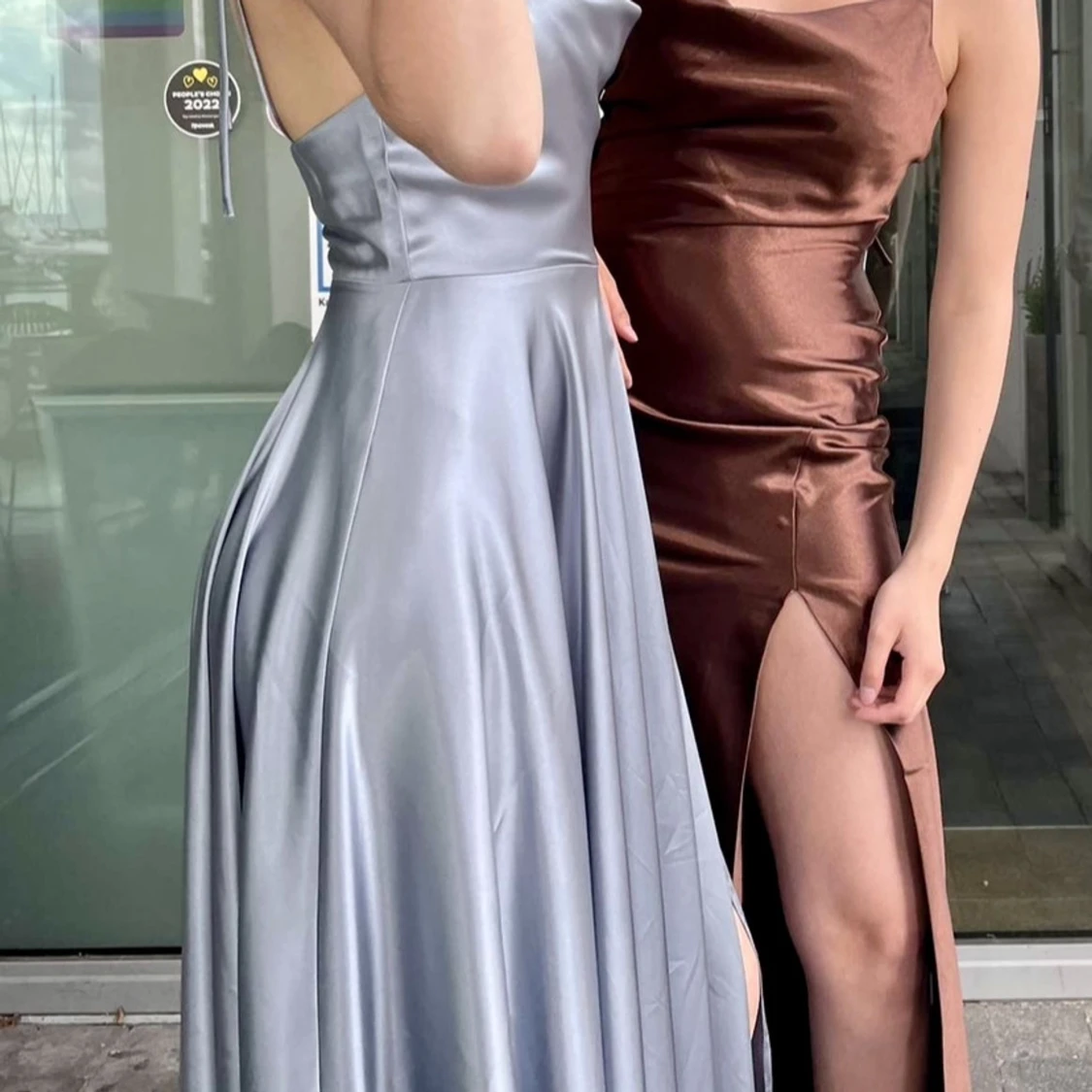 Ljusblå långklänning/balklänning - 2