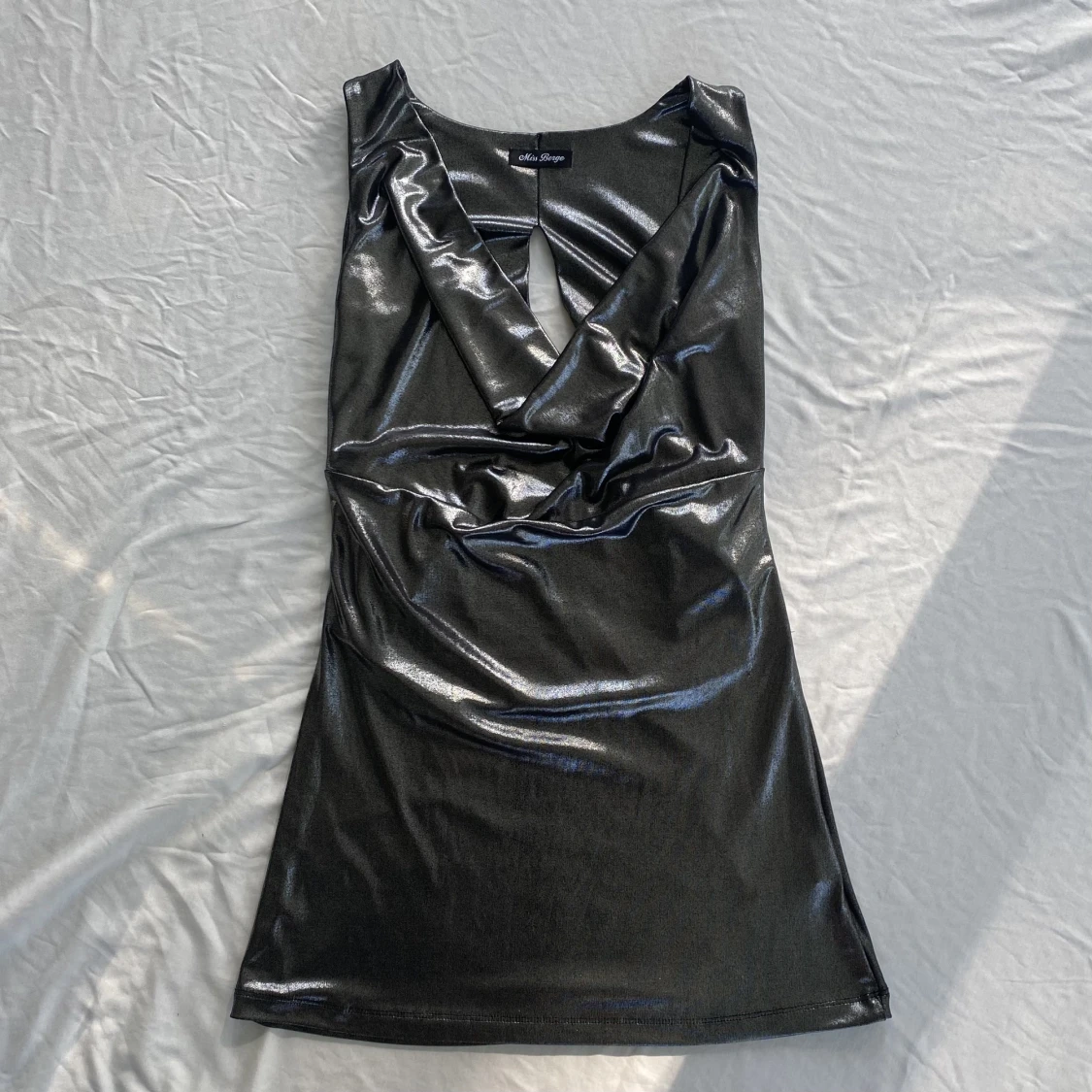 Silver svart klänning linne