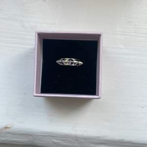 En jättefin silver ring som passar till allt dock är den för liten pris kan diskuteras bara skriv om ni är intresserade nyaste pris är 350kr