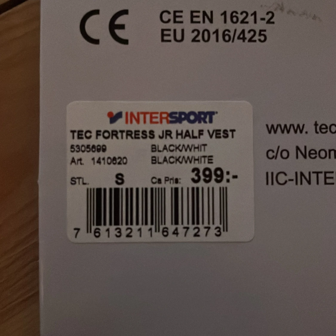 Ryggskydd slalom  - 90