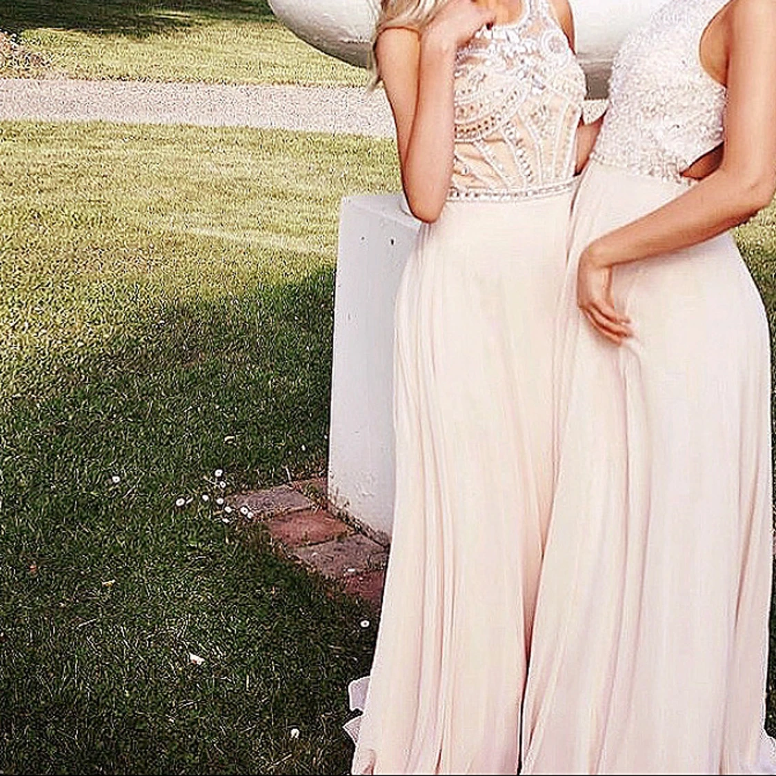 Handgjord balklänning, strl S, använd 1 gång - 91