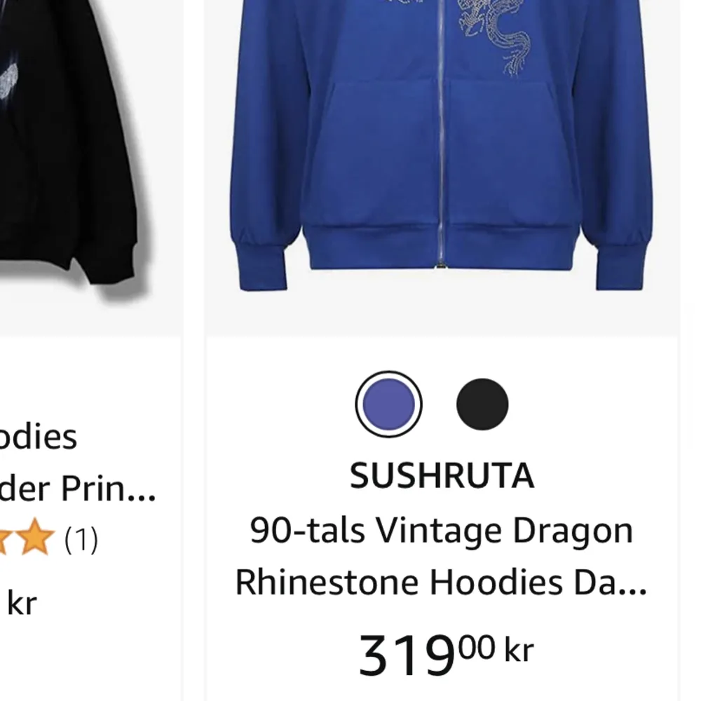 Säljer min skitfeta rhinestone hoodie då jag rensar min gaderob 🕺🏼 Den är i storlek S men är oversized och passar mig som är 174cm lång 🤠 Den är knappt använd som man ser på bild🔥. Hoodies.