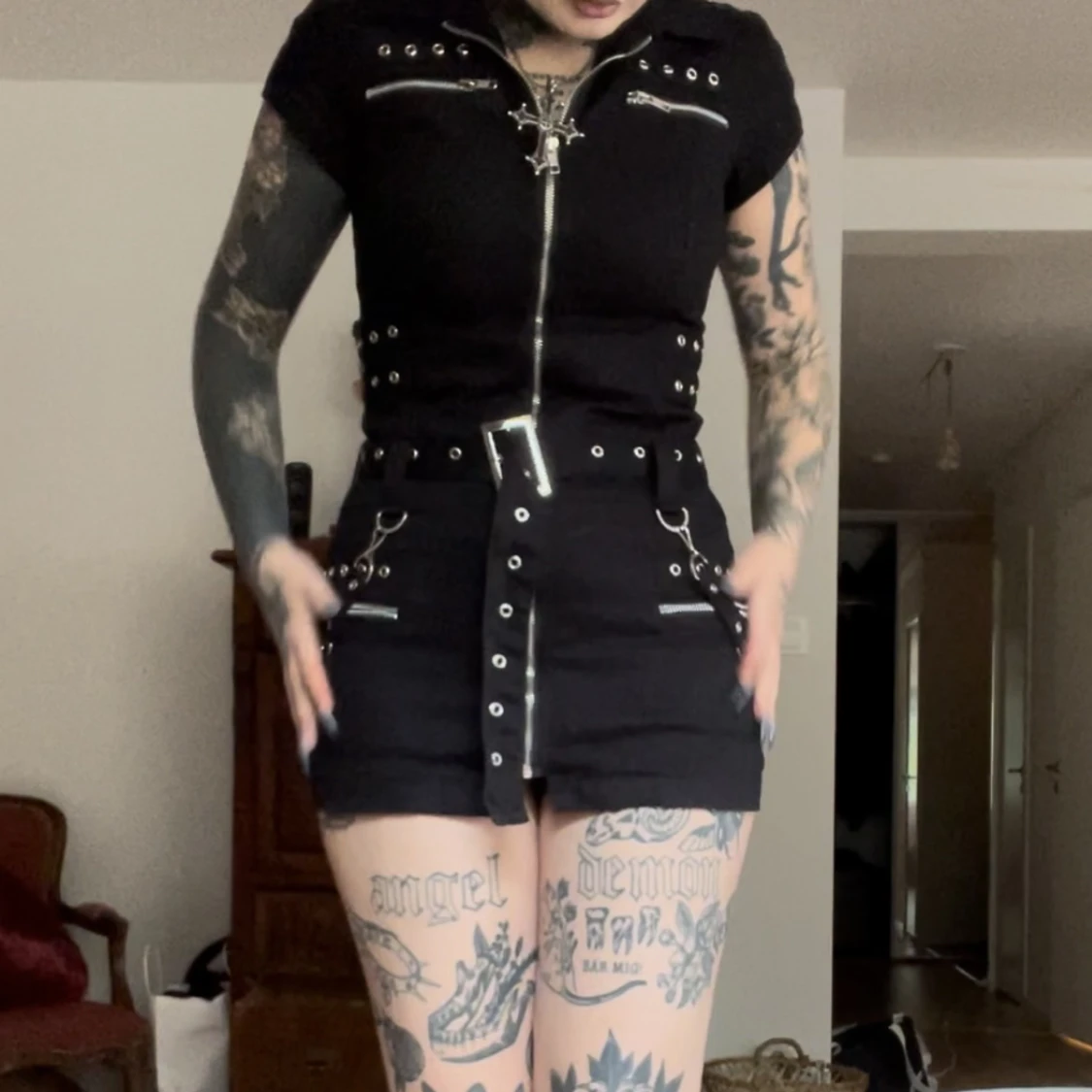 Emo/goth klänning från hearts and roses - 91
