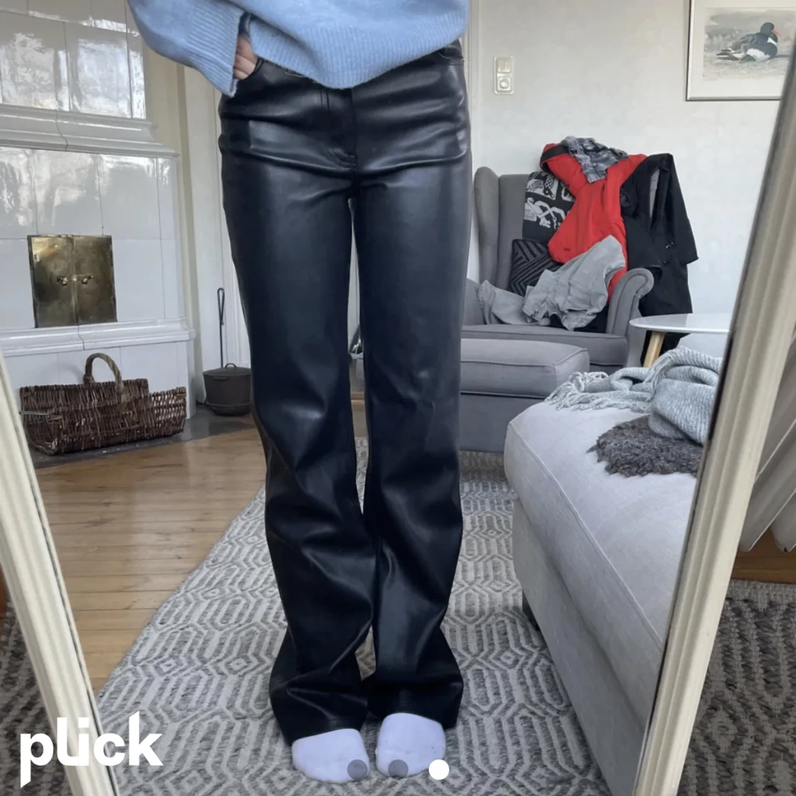 Svarta skinnbyxor  - 91