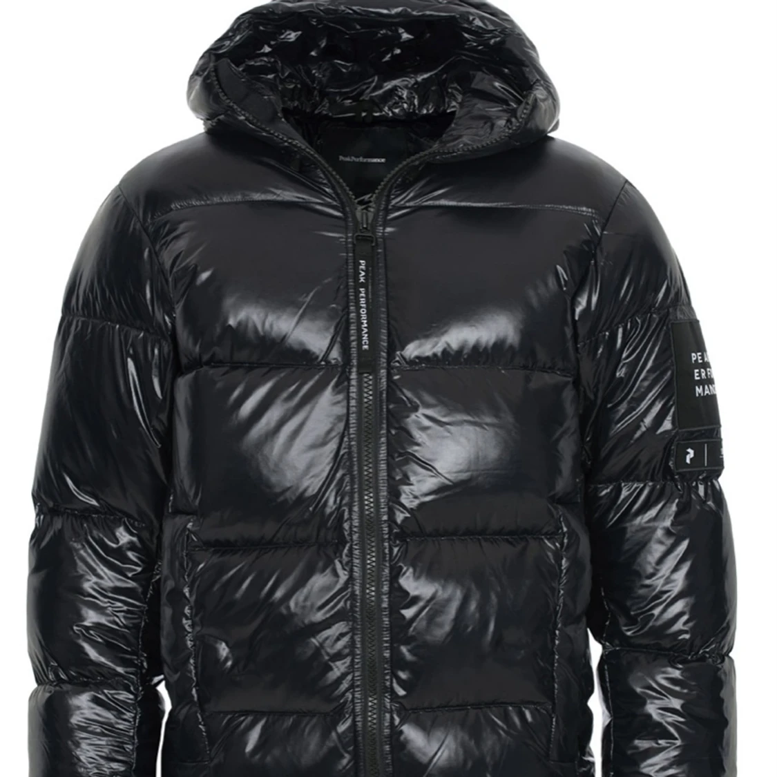 Svart glansig dunjacka Peak Performance