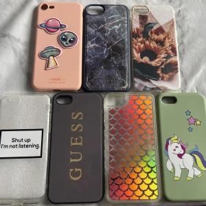 Mobilskal iPhone 6/7/8 - 20kr/st (förutom guess skalet som kostar 30kr), 3 för 45kr, alla för 80kr.  För mer information om ett specifikt skal är det bara att skriva💖