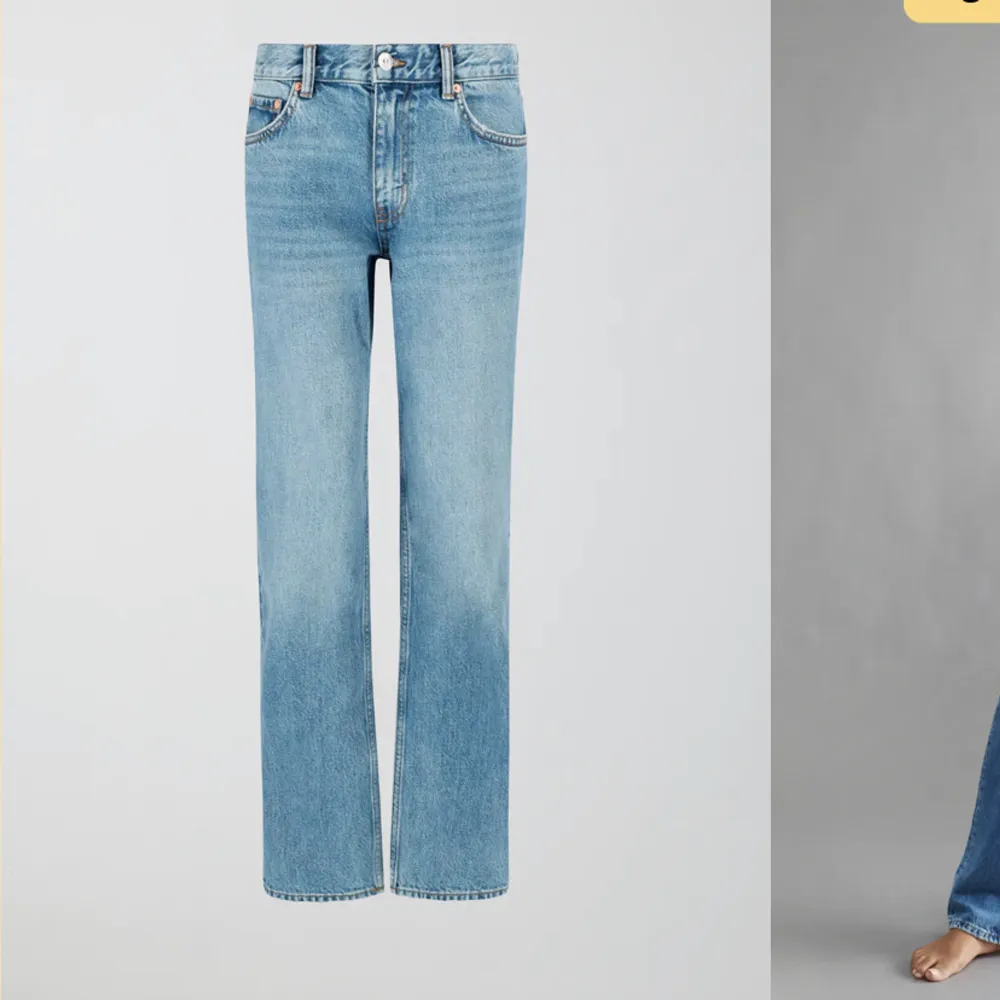 Säljer jeansen då jag inte använder dem. Strl 40, rak modell, sitter perfekt enligt storlekarna.. Jeans & Byxor.