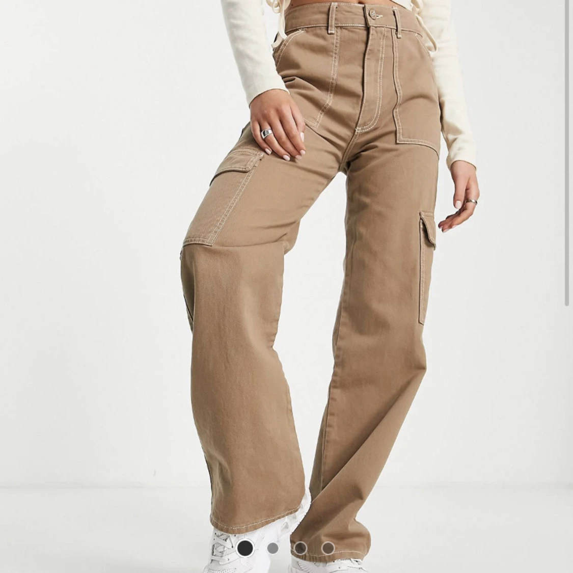 Bruna cargobyxor i strl S & M