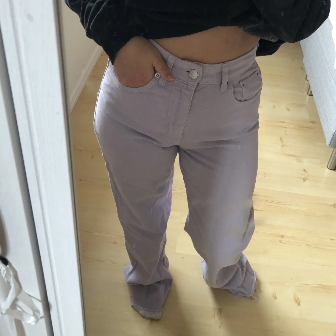 Lila jeans, storlek 36 (EU)