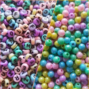 200 PACK! Pärlmix med Akrylpärlor och Bokstäver  - Gratis frakt   200 PACK! Pärlmix med Akrylpärlor och Bokstäver 
