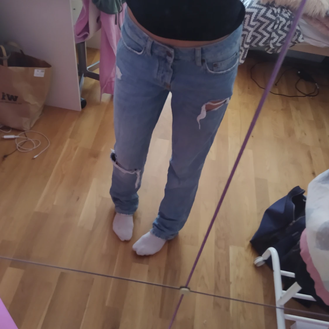 Low straight jeans - 90