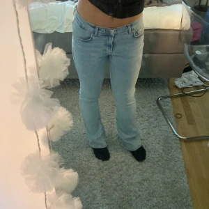 jeans  - lågmidjade jeans från bikbok i strl S/31 , nästan aldrig använda , kom privat för fler bilder, byxorna är stretchiga och formar kroppen bra 🥰