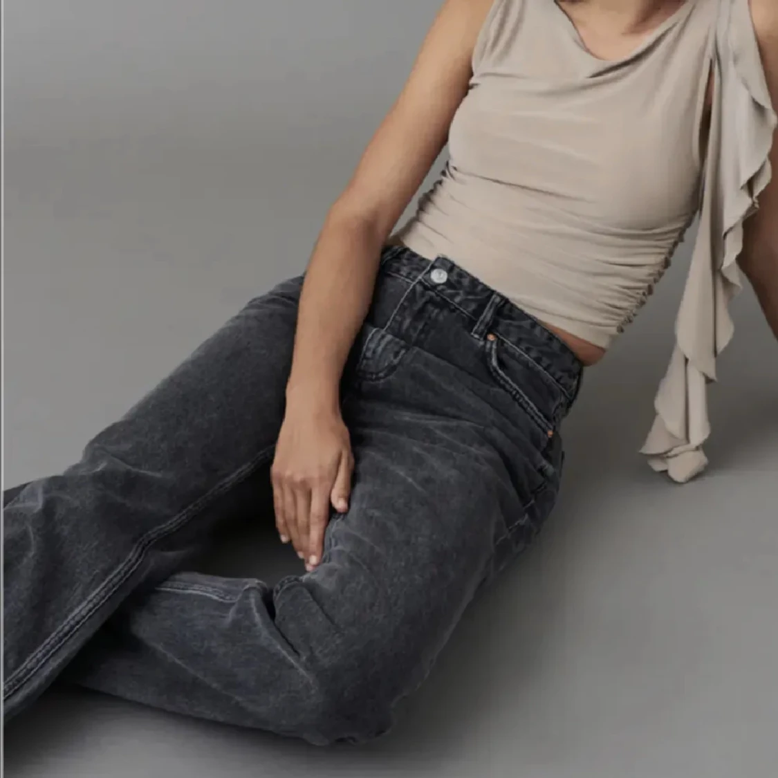 Svarta lågmidjade jeans  - 91