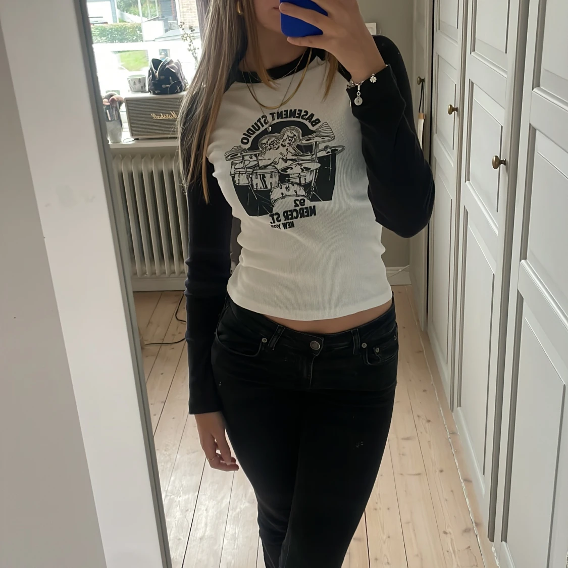 Långärmad baseballtopp - 90