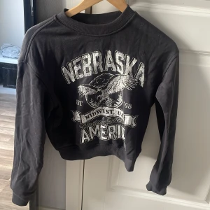 Snygg sweatshirt  - Bara använd ett fåtal gånger (ska se sliten ut)! storlek xxs 
