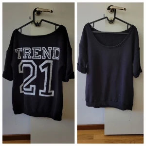 Tröja NLY trend - Mysig tröja/tshirt från NLY trend. För stor i urringningen varför jag aldrig använt den, annars väldigt skön. Färgen är svart/mörkbrun.