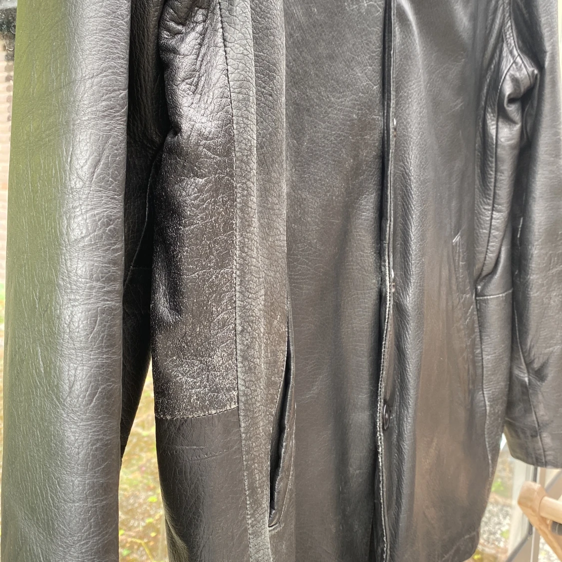 Läderjacka vintage Saki, storlek 50 - 90
