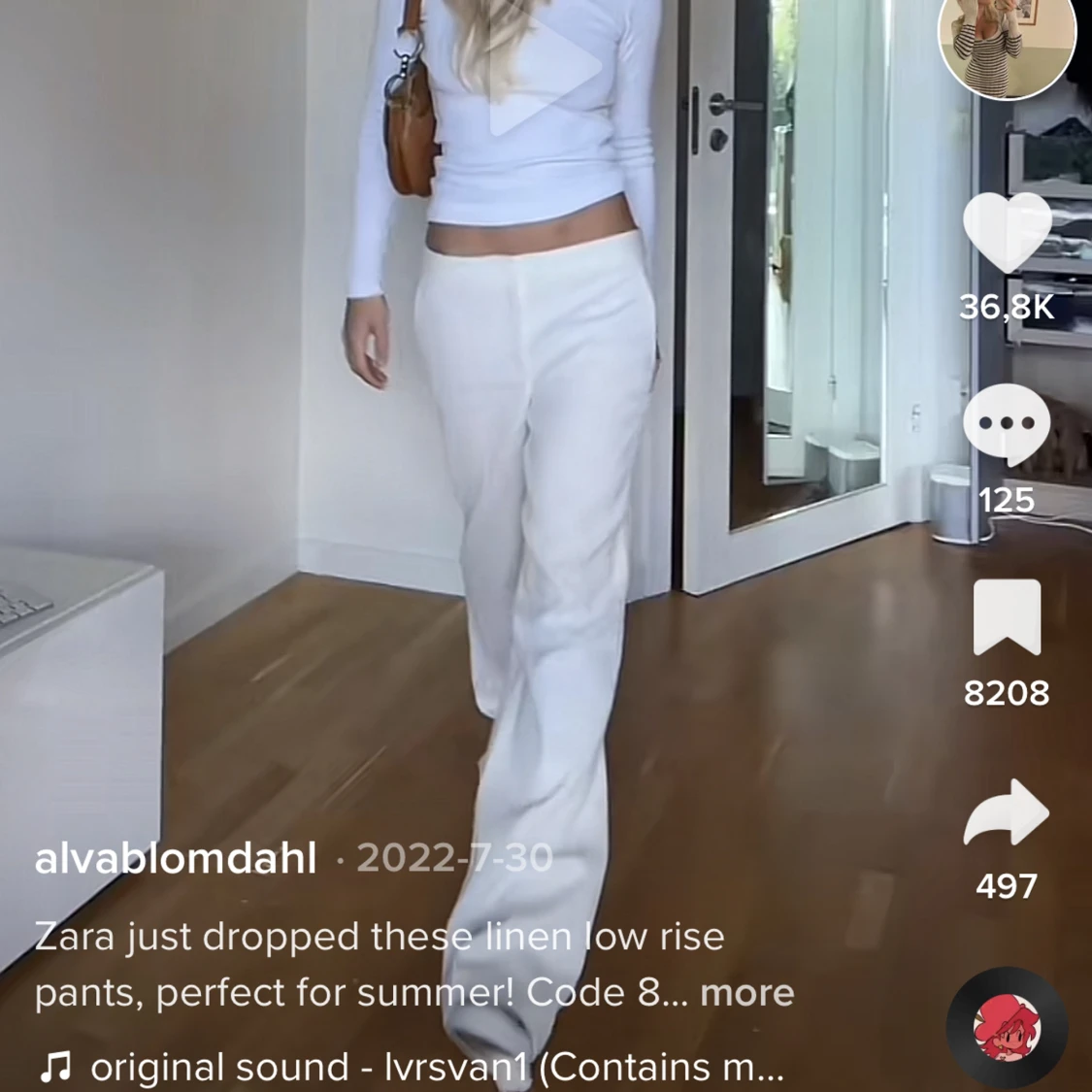 Zara linnebyxor - 90