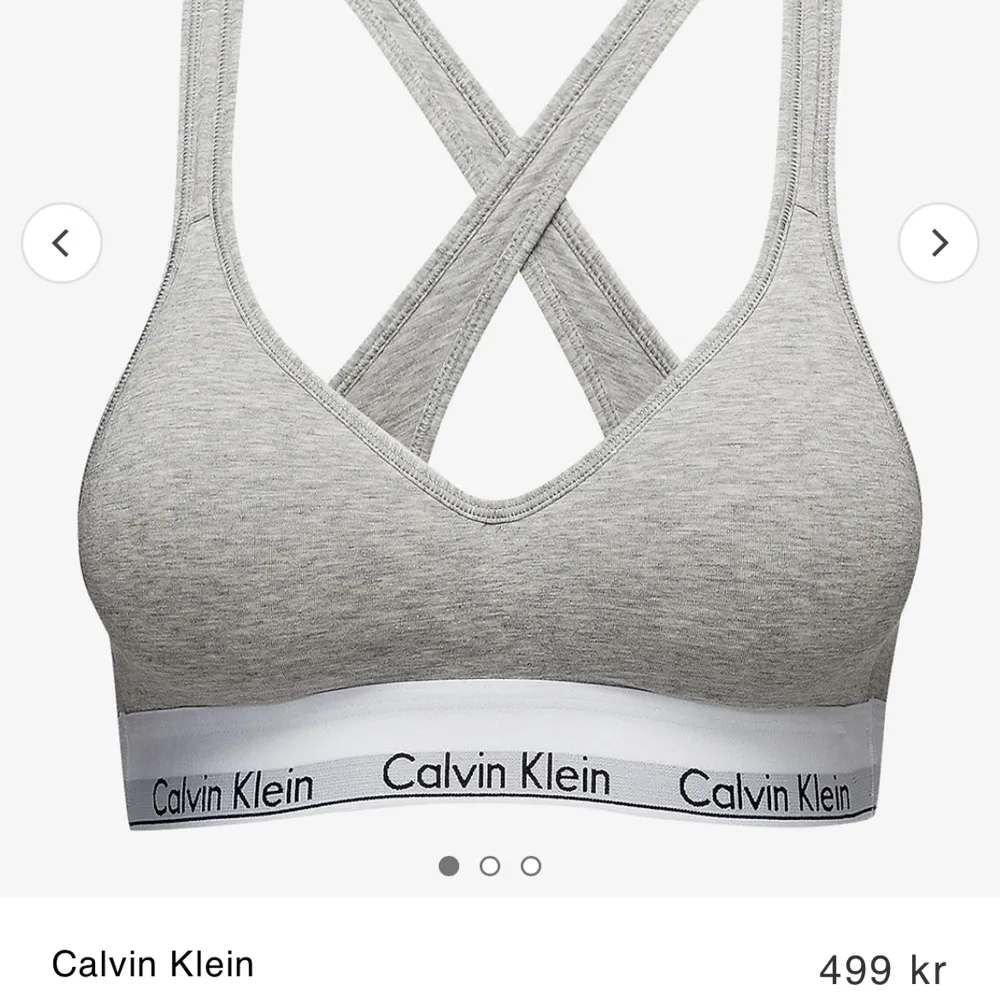 Säljer denna gråa Calvin Klein Bh i storlek S😇Fint skick. Toppar.