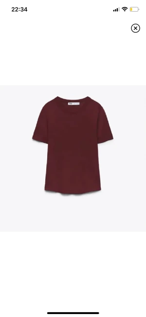 Vin röd topp - Vinröd topp från zara i ett nylon slags material. Endast använd några få gånger och är i nytt skick! Köparen står för frakten!