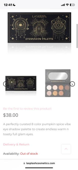 Eyeshadow palette - Jätte fin knappt använd eyeshadow palette från Lasplash cosmetics där original priset är 38$ ~ 400kr och är slut i lager! Priset kan diskuteras vid snabb affär 💗