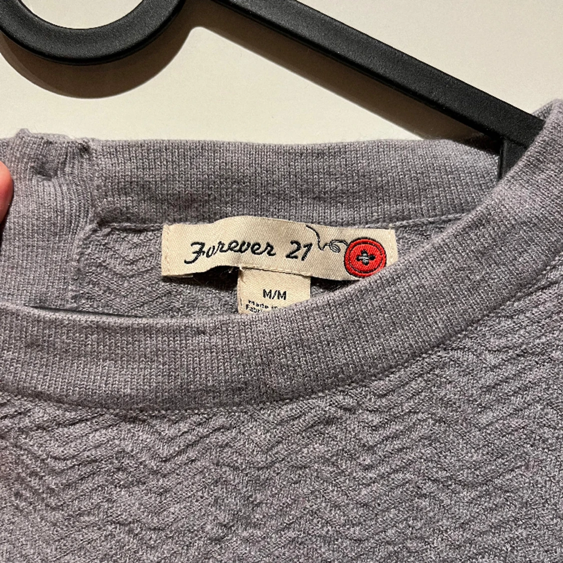 Stickad grå tröja från Forever21 strl M - 90