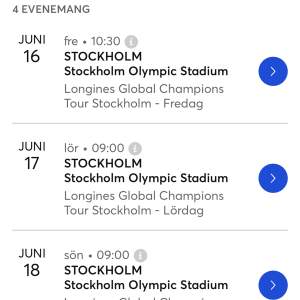 Jag säljer två biljetter till GCT Stockholm (17-18/6). Biljetterna är för alla dagarna och priset är per biljett!  Om du är intresserad kontakta mig här eller på 0706532954 :)