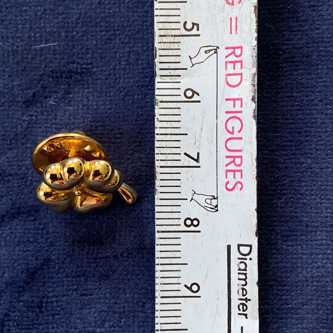 Vintage pin fyrklöver  - 91