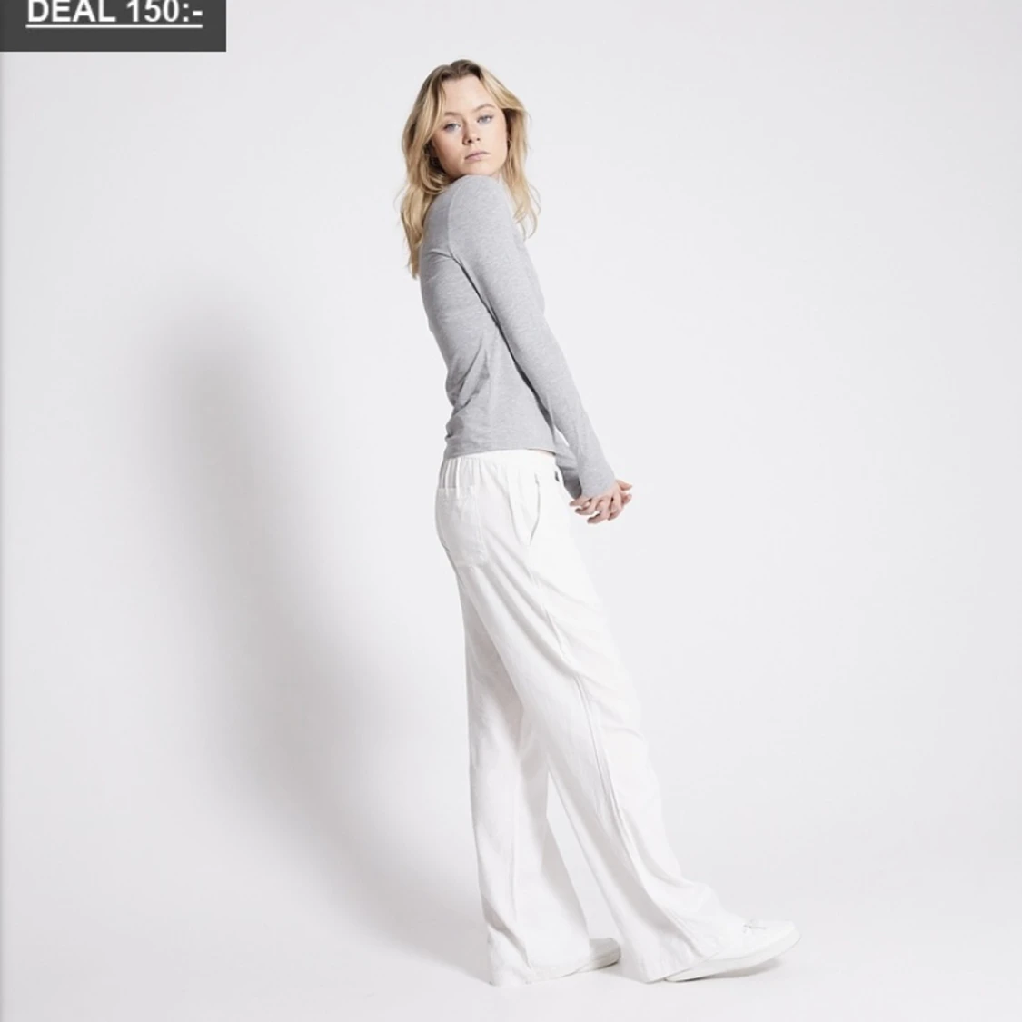 Svarta linnebyxor  - 90